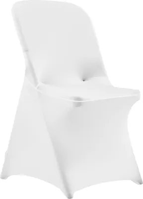 Immagine prodotto di SucceBuy coprisedia 30 pezzi, lavabili e sfoderabili, in poliestere Spandex per feste di matrimonio, banchetti in sala da pranzo e ristoranti. Adatto per sedie di 46 x 50 x 86 cm, colore bianco.