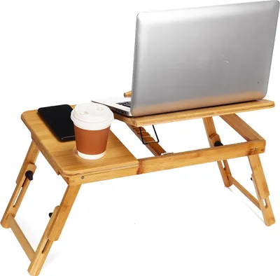 Productafbeelding van Verstelbare, draagbare laptopstandaard/tafeltje voor op de bank of het bed - geschikt voor notebooks - type1