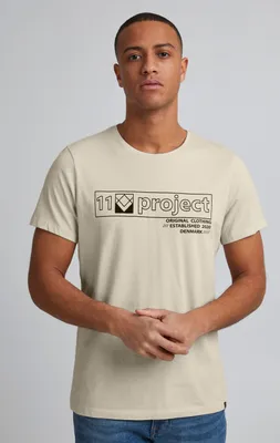 Produktbild von 11 Project PRMattis Herren T-Shirt Kurzarm Shirt mit Print aus 100% Baumwolle