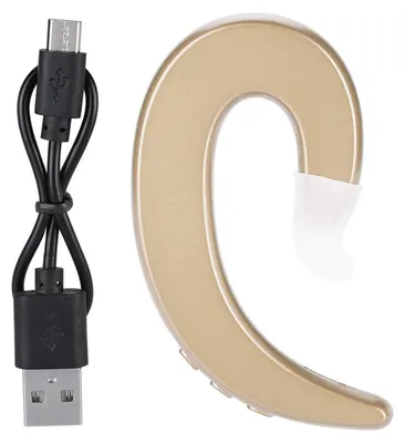 Productafbeelding van Bluetooth-oorklemkoptelefoon, handsfree, draadloos, comfortabel, botgeleidende koptelefoon (goud)