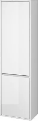 Produktbild von BADLAND Badezimmer Hochhängeschrank Hochschrank mit 2-Türen CREA 140x40x25 Weiß