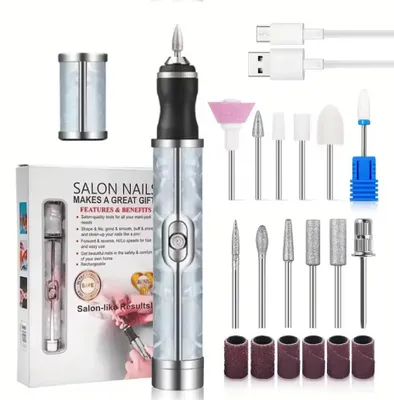 Produktbild von Elektrische Nagelpoliermaschine Bohrer Professionelle Nägel Schleifen Polieren Entfernen abgestorbener Haut Kunst Schleifen Feile Stift Maniküre