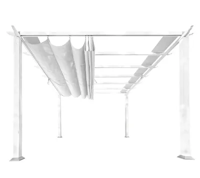 Image de Paragon Outdoor Aluminium Pergola Florida 1111 White 350x350x235 cm
