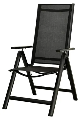 Produktbild von Klappbare Gartenstühle 2 STK. Textilene und Aluminium Schwarz