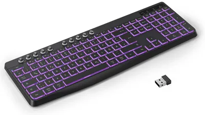 Produktbild von Gaming Kabellose Tastatur Beleuchtet Leise 2400 MHz Mac Windows