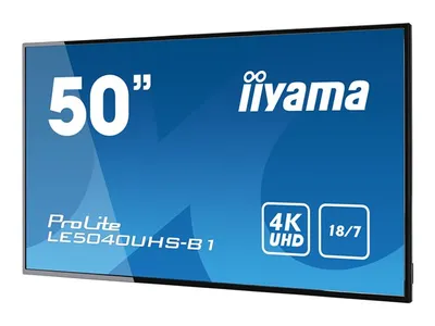 Produktbild von iiyama LE5040UHS-B1, Digital Signage Flachbildschirm, 127 cm (50"), LED, 3840 x 2160 Pixel, 18/7