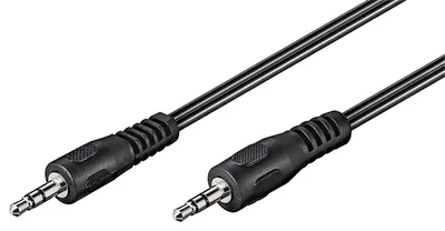 Produktbild von goobay Flach AudioVerbindungskabel AUX 3,5 mm stereoschwarz 1,5 m