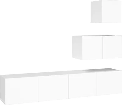 Obrázek produktu pro vidaXL 4dílná sada TV skříněk Bílý dřevěný materiál