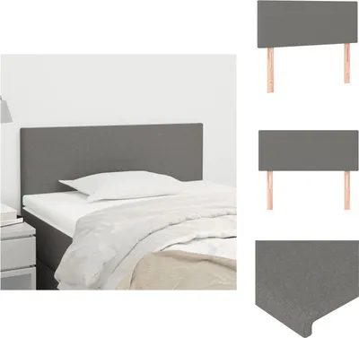 Zdjęcie produktu dla vidaXL Zagłówek ciemnoszary 80x5x78/88 cm materiał - Zagłówek i podnóżek