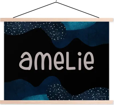 Produktbild von MuchoWow® Textilposter Amelie - Pastell - Mädchen 150x113 cm mit holzfarbenen Rahmen - Poster