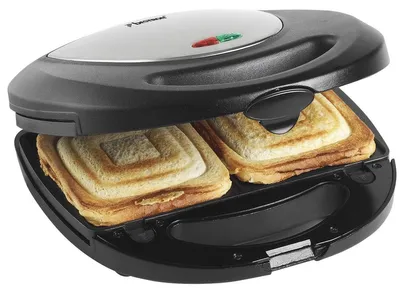Produktbild von Bestron Antihaftbeschichteter 3-in-1 Sandwich-Kontaktgrill, 760 W, Schwarz