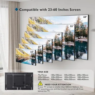 Zdjęcie produktu dla Uniwersalny uchwyt telewizyjny do telewizorów LCD/LED o przekątnej do 60 cali