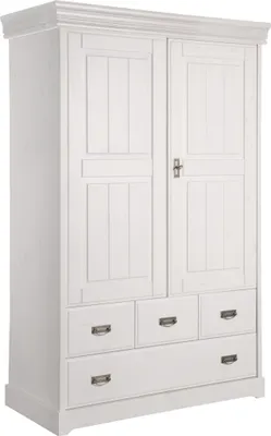 Produktbild von Wäscheschrank >SZ-0132< in weiß - 120x190x55 (BxHxT)