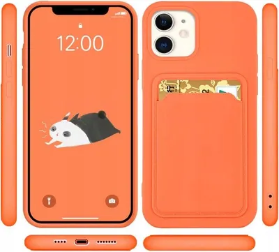 Image de Etui en silicone avec pochette pour cartes pour Iphone 12 Pro Max - Coral