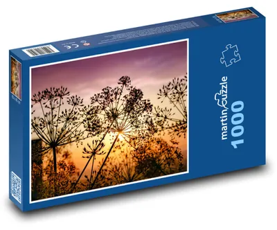 Produktbild von Puzzle 1000 Wiese bei Sonnenuntergang - martinpuzzle