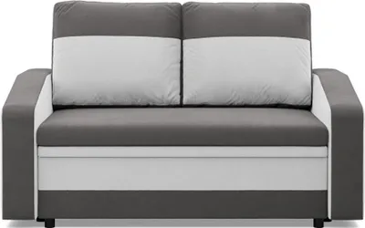 Produktbild von Klappsofa mit Schlaffunktion ORION, Sofa 2-Sitzer für Wohnzimmer Grau/Weiß