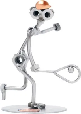 Produktbild von Schraubenmännchen Tennisspieler Metallfigur handgefertigt, Unikat