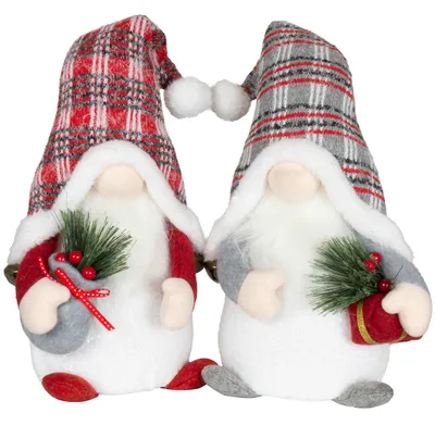 Produktbild von Wichtel mit LED 34cm (48cm), 2er Set Dekofigur Weihnachten