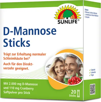 Produktbild von Sunlife D-Mannose 20 Stick 44g
