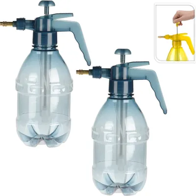 Produktbild von 2x Pflanzensprüher Drucksprüher Pumpsprüher Sprühflasche 1,5 Liter Blau / Transparent