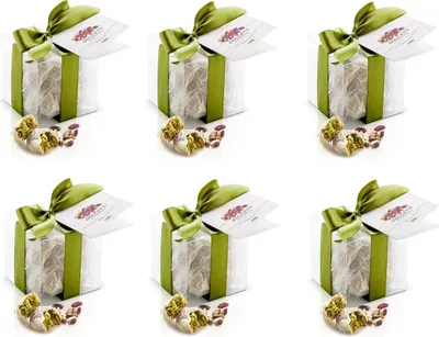 Produktbild von 6x Brontedolci Dolcetti al Pistacchio Weihnachtssüßigkeiten mit Pistazien 150g