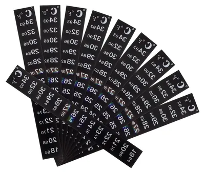 Productafbeelding van Temperatuurstrips - Aquarium thermometers - Water temperatuur meten - Kleurenindicator - 10 stuks - Zwart
