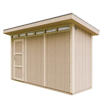 Immagine prodotto di Casetta da giardino + pavimento + piastrelle bituminose - casetta per attrezzi L161xL411xH239 cm - TIMBELA M902
