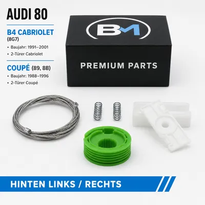 Produktbild von Fensterheber Reparatursatz Hinten L/R Für Audi 80 S2 B3 B4 8G 89 Coupe Cabriolet