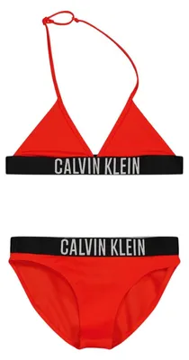 Produktbild von Calvin Klein - Zweiteiliger Badeanzug für Mädchen, dreieckige Körbchen GT22328 (164) (Orange)