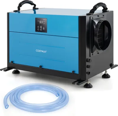 Immagine prodotto di COSTWAY Deumidificatore 27-73L/giorno con 3 modalità e timer 24H, essiccatore per edilizia, essiccatore industriale con tubo di scarico e sbrinamento automatico Blu