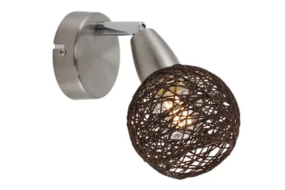 Produktbild von Briloner Wand- & Deckenleuchte Spot Nickel matt/Braun max. 5,5W E14 ohne Leuchtmittel schwenkbar
