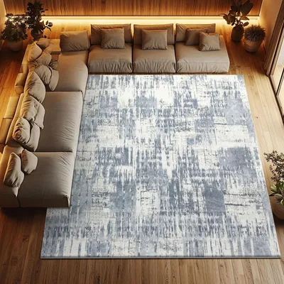 Produktbild von Waschbare, moderne Teppiche mit rutschfester Unterlage für das Wohnzimmer
