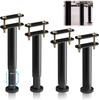 Produktbild von 4 Stück Höhenverstellbare Bettfüße, 18-32cm, Bettbeine, Bettfuß Möbelfüße für Betten Schrank Tisch Sofa