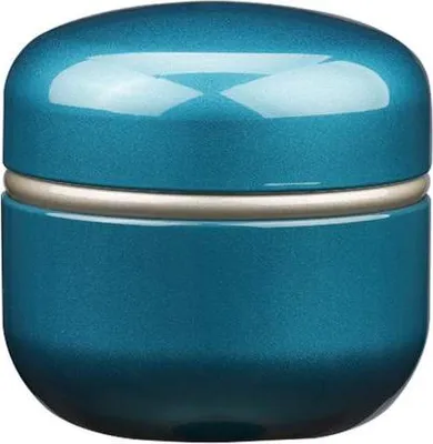 Image de Luxe Mini urne 250 ML en céramique - Urne décorative bleue pour cendres humaines et animales - Urne à cendres de haute qualité