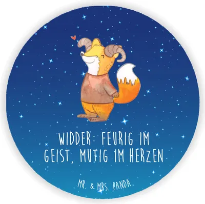 Produktbild von Mr. & Mrs. Panda magnet Widder Astologie - Sternenhimmel Blau - Geschenk, Sternzeichen, für pinwand, Astrologie, Kühlschrankmagnet, Tierkreiszeichen, wandmagnet
