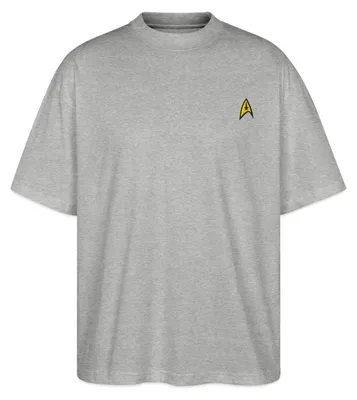 Produktbild von Spreadshirt Star Trek The Original Series Besatzung Stick Oversize Uni T-Shirt, XS, Grau meliert