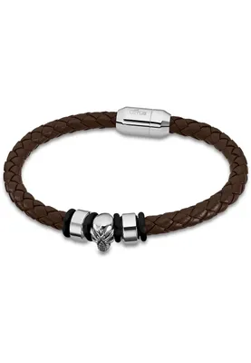 Produktbild von Herren Armband Leder Kordel braun geflochten LS2066-2/1 Lotus Style