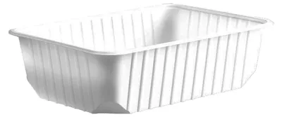 Produktbild von 250x Rechteckschalen weiß 750ml (PP)