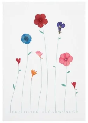 Produktbild von Räder Design Karte Glückwunschkarte Herzblüten Herzlichen Glückwunsch