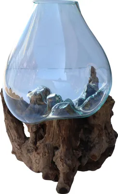 Produktbild von Wurzelholz Vase - XXL M2, Braun, Holz,Glas,Wurzelholz, 72*55*45 cm, Vasen & Blumentöpfe