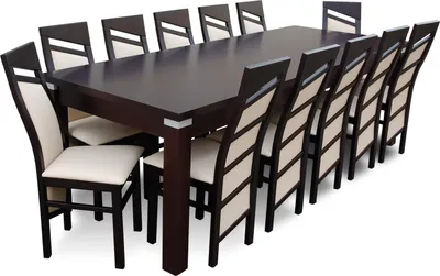 Immagine prodotto di Sala da pranzo di design set di sedie tavolo + 12 sedie set da pranzo tavoli legno !