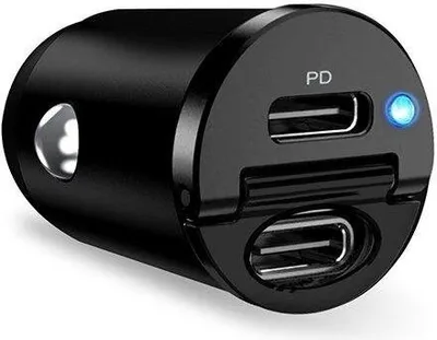 Produktbild von Puro PD KFZ-Ladegerät 30W 2x USB-C schwarz