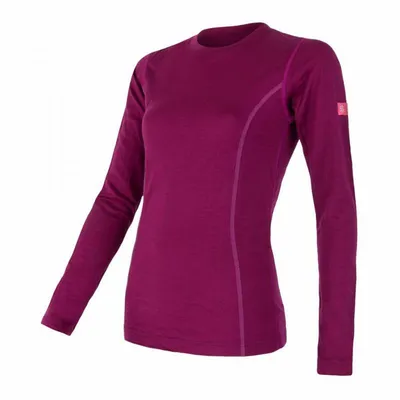 Produktbild von T-Shirt „Sensor Merino Active“ – Damen lang lila größe L 12110027-02