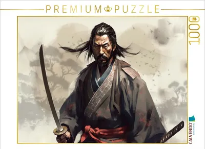 Produktbild von CALVENDO Puzzle Samurai Krieger | 1000 Teile Lege-Größe 64x48cm Foto-Puzzle für glückliche Stunden
