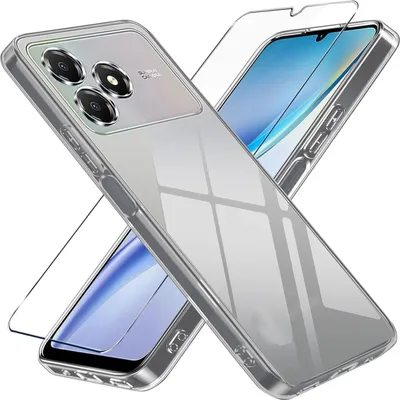 Image de Pour ZTE Blade A36 Silicone TPU Housse de protection Transparent + H9 Film en verre trempé