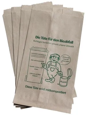 Productafbeelding van Biologische Afvalzakken 9,5 l - Composteerbare Papieren Vuilniszakken (40 Stuks)