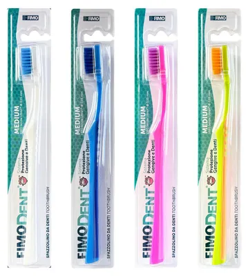 Obrázek produktu pro Fimodent Medium – zubní kartáček se systémem pro ochranu dásní a zubů – vybavený