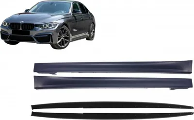 Obrázok produktu pre Bočné lišty a prídavné rozšírenia pre BMW 3 F30 F31 2011-2018 M3 look.