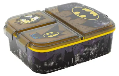 Produktbild von Batman Kinder Premium Brotdose Lunchbox Frühstücks-Box Vesper-Dose mit 3 Fächern