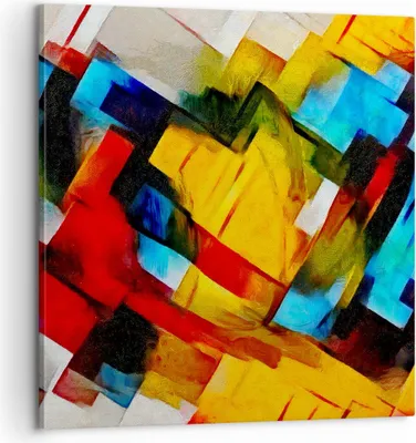 Produktbild von Bild auf Leinwand - Leinwandbild - Abstraktion modern - 60x60cm - Wand Bild - Wanddeko - Wandbilder - Leinwanddruck - Bilder - Kunstdruck - Wanddekoration - Leinwand bilder - Wandkunst - AC60x60-3451